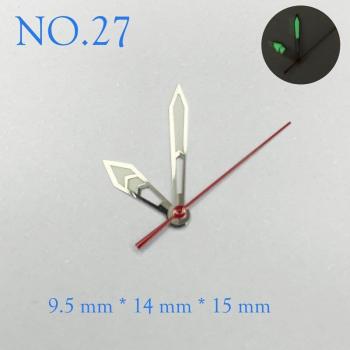 Puntero de reloj SEIK verde para movimientos NH35/NH36