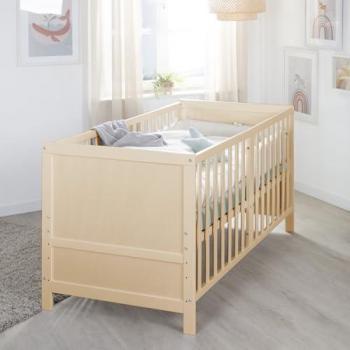 Lit bébé évolutif en bois naturel 70x140 cm ROBA Easy Sleep
