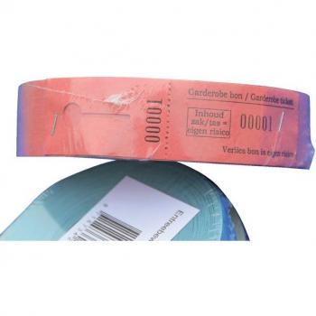 Nummerierte Garderobengutscheine blau 2x 1-500