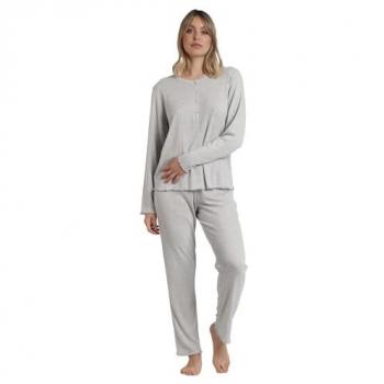 Admas Pijama Largo de Mujer Algodón Morado