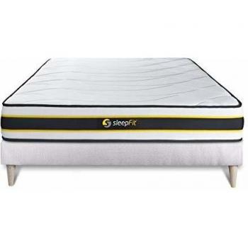 Ensemble Matelas Flexy 160x200 et sommier kit Blanc