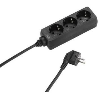 Vivanco 3-fach Mehrfachsteckdose, schwarz, 1,4 m