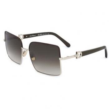 Ferragamo Men’s Brown Square Sunglasses – Model SF302SL 704, Size 60
