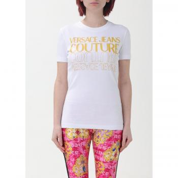 Versace Jeans Couture Chic Logo White Tee for Women – L