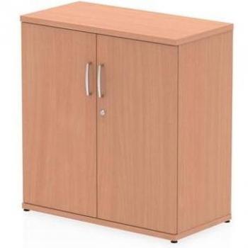 Impulse Office Storage Cupboard 800h x 800w x 400d mm Beech, Includes One Shelf