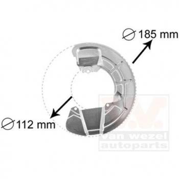 Bouclier anti-poussière de frein Van Wezel 5930372