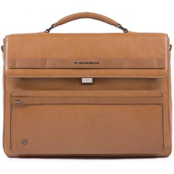 Piquadro Cube Backpack, 41 cm, Braun (Cuoio)