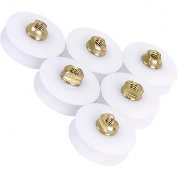 Rueda de corredor para ducha 22,5mm con tornillos 6 uds
