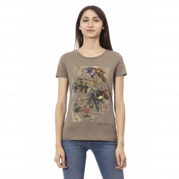 Trussardi Brown Printed Short Sleeve T-Shirt