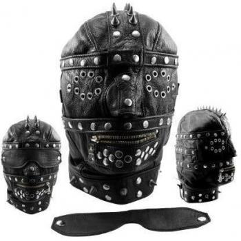 XXdreamSToys Kopfmaske Heavy aus Leder, schwarz