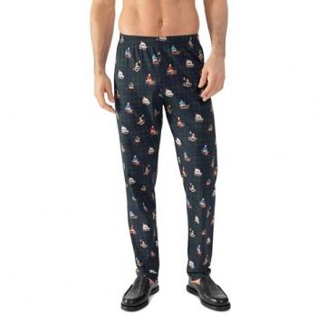 Relaxed Fit Pyjamahose Sledge Ride Dunkelgrün Herren XL