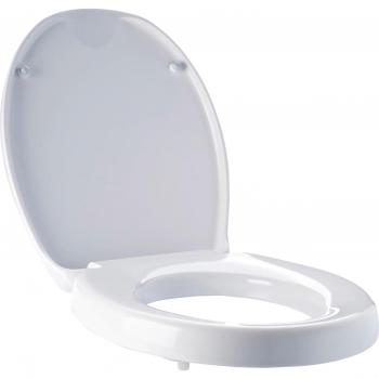 Ridder WC‑Sitzerhöhung „Top“ ca. 5 cm – weiß – Soft‑Close – Duroplast