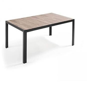 Eleganter 6-Sitzer Tisch aus Aluminium und Keramik