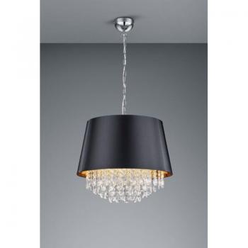 Sospensione luminosa Loreley con decorazioni dorate