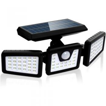 Faretto solare a 3 teste con rilevatore 800LM