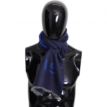 GIVENCHY Unisex Navy Blue Wool Winter Scarf Wrap Shawl