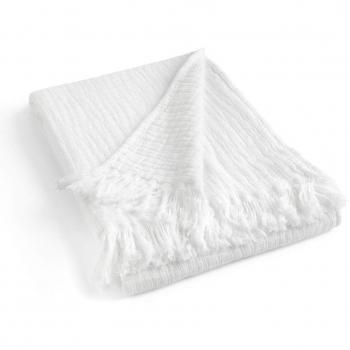 AM.PM Plaid Gaze Coton Bio Aska Blanc