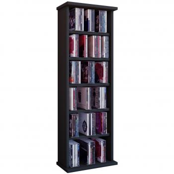 Estantería Plegable Vostan: Madera Natural para CD y DVD