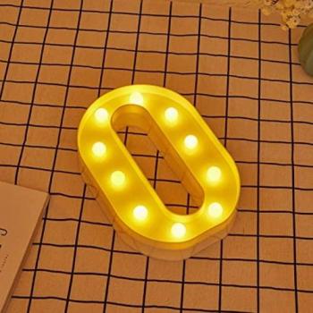 Signal lumineux « 0 » LED, 22 cm, énergie piles AA