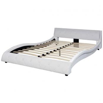 Telaio Letto VidaXL 140x200 cm con giroletto bianco