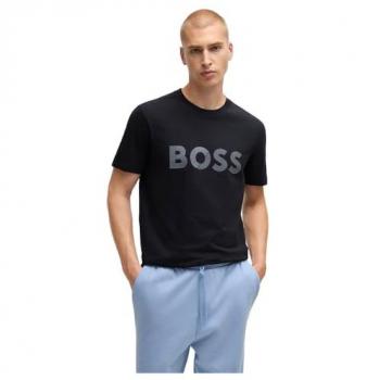 BOSS Men's Green Tape Logo T-Shirt