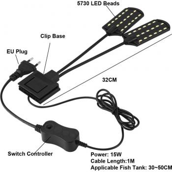 Waterproof Clip-on Aquarium Lights