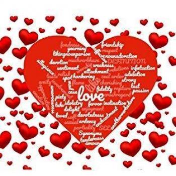 Valentine's  red Hearts  Creative love blank  Note Book