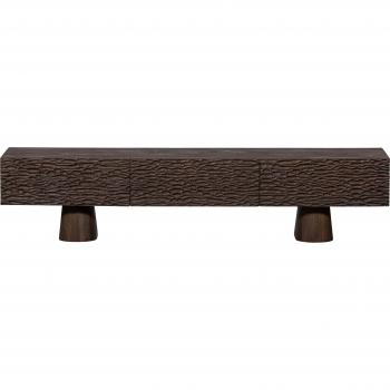 TV-Board Crumble, rustikales Mangoholz, 3 Schubladen