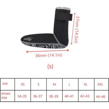 Chaussures Nautiques 3MM Élasto‑Pro – Accessoire Été, Combinaison Chaude Argent XL