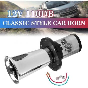 12V 110dB Chrome Vintage Truck Horn AHH-OOO-GAH
