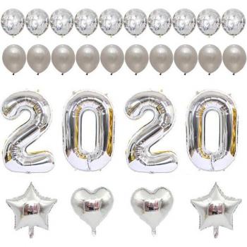 Luftballons Set 28 Teile 40 Zoll für Neujahrsfeier