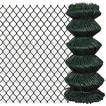 VidaXL Gartenzaun, Maschendrahtzaun Stahl 0,8x25 m Grün