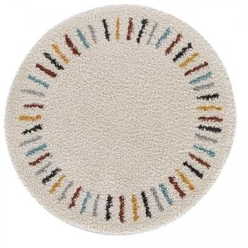Tapis Salon RADI 3 Rond Beige
