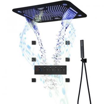 Ducha Multifunción 3‑En‑1 RGB y Música, 580 x 380 mm – Oihpaw