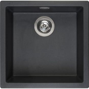 Reginox Amsterdam 40 Granite Kitchen Sink Integrated Single Bowl Black Silvery