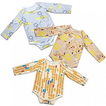 Gift Boxed Organic Bamboo Bodysuits for Newborns (3-6 Months)
