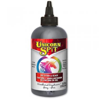 Unicorn SPiT Weathered Daydream Grey Paint Gel Stain & Glaze 8 Ounce Bottle