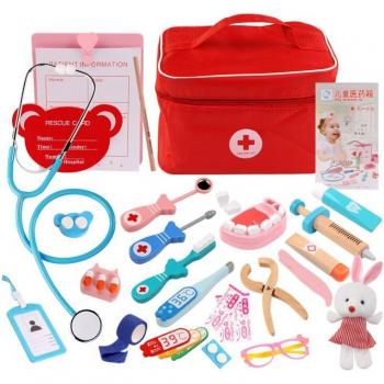 Boîte à outils de santé en bois pour enfants