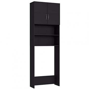 Base per Lavatrice Grigio 64x25,5x190 cm in Truciolato