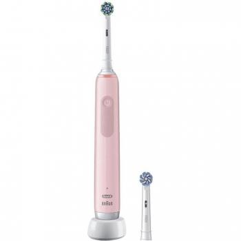 Oral-B Pro 3 spazzolino elettrico ricaricabile rosa con 2 testine e custodia
