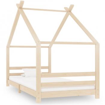 Solid Pine Wood Bed Frame for Kids 90x200 cm