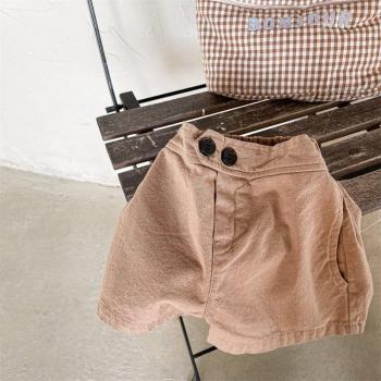 Short unisexe pour enfants en coton et lin, couleur unie, 2022