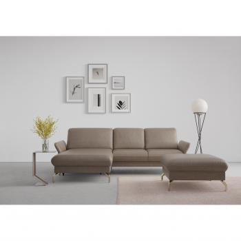 SIT & MORE Ecksofa Fashion L-Form, taupe, mit Kopfteilverstellung