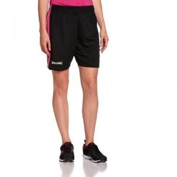 Spalding 4her II Short de Basket Femme, Noir/Rose/Blanc, Taille XXL