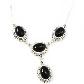 Collar 'Heaven' en Plata y Ónix Negro