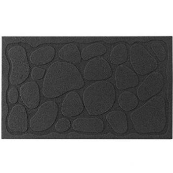 Tapis Rectangle PVC Graphite Noir 45x75 cm (répété)