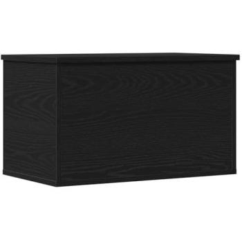 VidaXL Black Oak Engineered Wood Storage Crate – 60x35x35 cm
