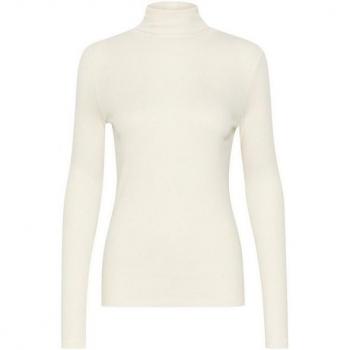 Women's Beige Turtleneck Size L Whisper White