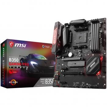 MSI B350 Carbon Gaming – AM4 Motherboard, DDR4, M.2, USB 3.1, CF/SLI, ATX