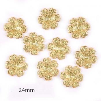 20pcs Vintage Flower Filigree Connectors